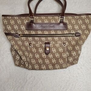 Dooney & Bourke Tan Monogram Tote